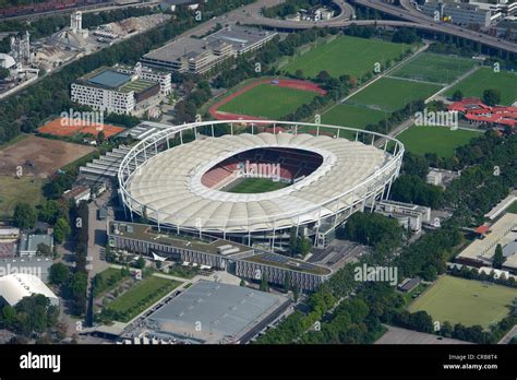 Aerial view, Neckarpark, VfB Stuttgart football stadium Stock Photo ...