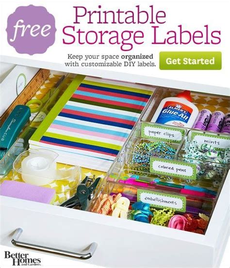 Get Organized with Our Free Printable Labels | Diy labels, Storage ...