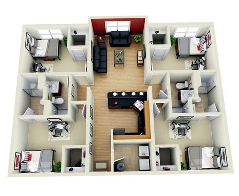 30 Modern 3D Floor Plans Help You To Make Your Dream Home | Engineering Discoveries