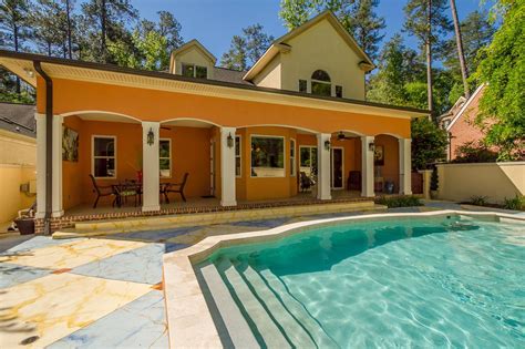 Enclosed, Mediterranean-style courtyard with saltwater pool | Saltwater ...