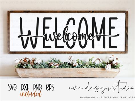 Welcome Sign Svg Farmhouse Round Sign Svg Farmhouse | Etsy