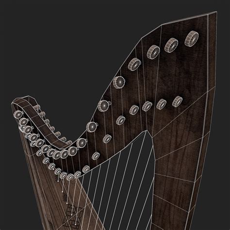 Medieval Harp - 3D Model by Get Dead Entertainment