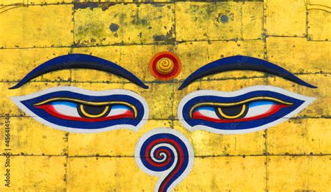 Swayambhunath Stupa's eyes, The eyes of Buddha, symbol the wisdom and ...