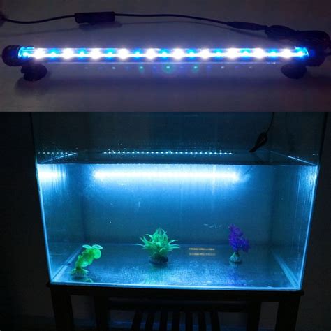 Tube Shape Waterproof Aquarium Light 5050SMD Blue & White LED Aquarium Fish Tank Submersible ...