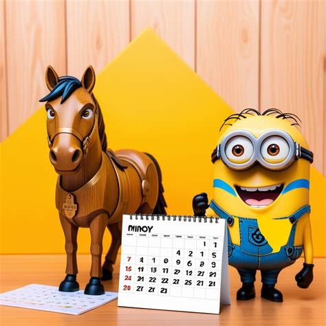 Minion, Troy Horse Sculpture, and Calendar | Stable Diffusion Online