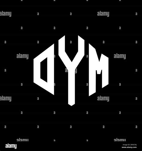 OYM letter logo design with polygon shape. OYM polygon and cube shape ...