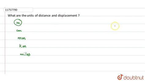 What are the units of distance and displacement ? - YouTube