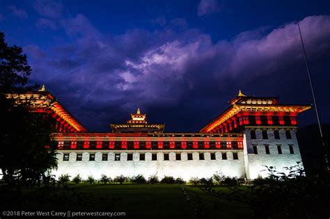 Photo Of The Day - Thimphu's Tashichho Dzong At Night | The Carey Adventures