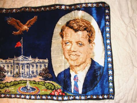 Vintage KENNEDY BROTHERS Wall Hanging Tapestry Rug JFK & RFK President 38”x20” | eBay