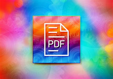 PDF Document Page Icon Abstract Colorful Background Bokeh Design ...