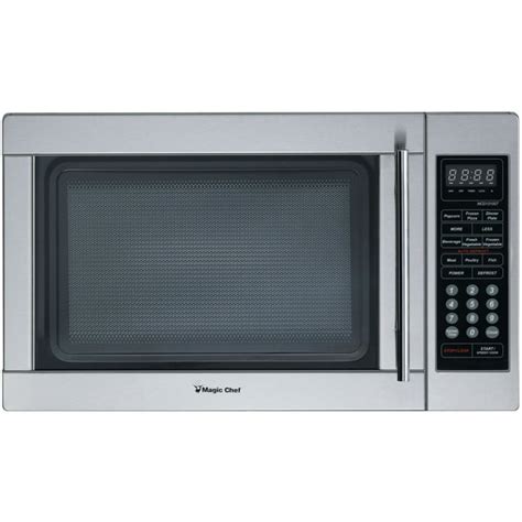 Magic Chef 1.3 Cu. Ft. 1000W Countertop Microwave Oven, Stainless Steel ...