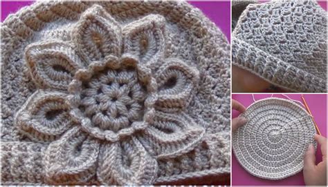 Crochet Flower Hat Step By Step Tutorial - Crochet Ideas