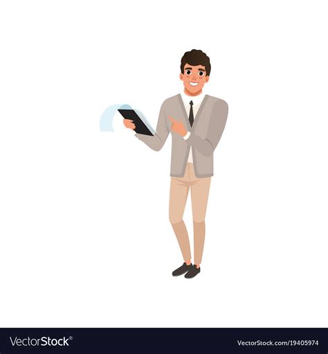 Young businessman with smiling face expression Vector Image