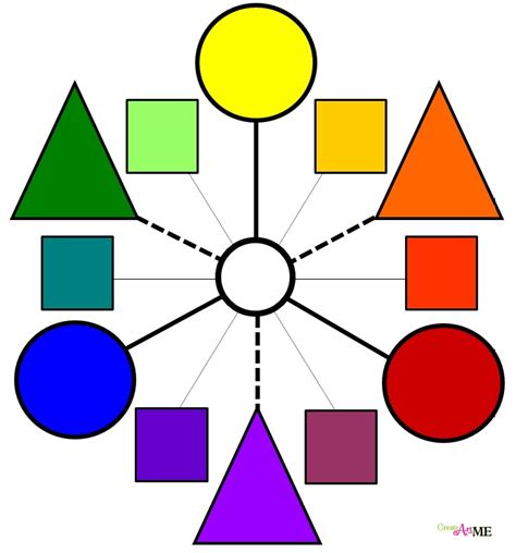 Complementary Colors Lesson Worksheet - Create Art with ME