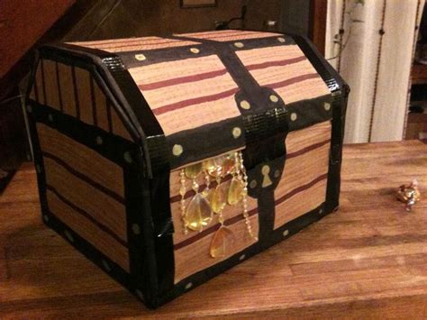 DIY Tutorial DIY Cardboard / DIY Simple Cardboard Pirate Treasure Chest Gift Box - Bead&Cord ...