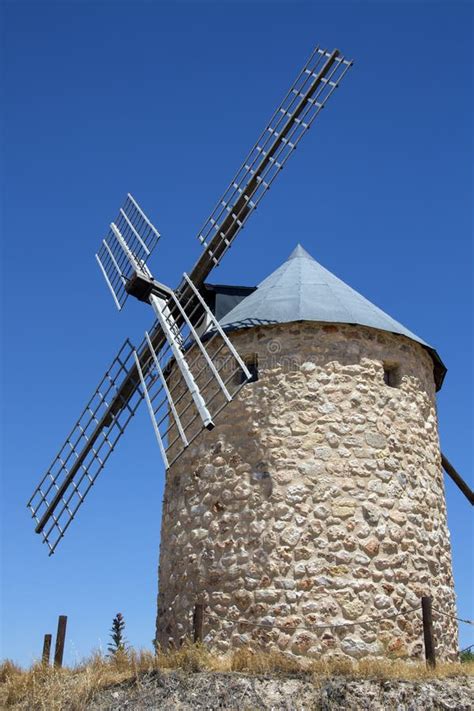 Windmill in the La Mancha Region of Spain Stock Image - Image of ...