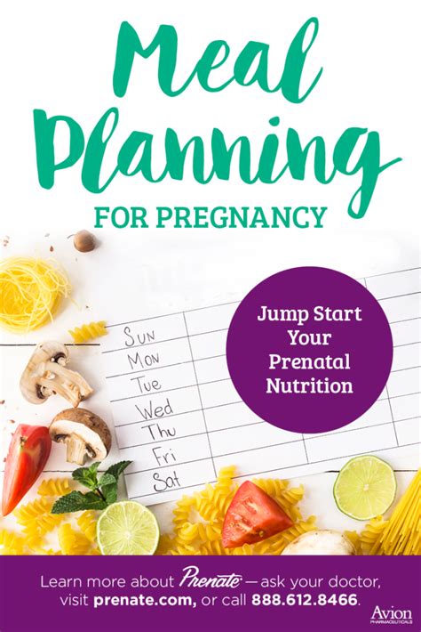 Jump Start Your Prenatal Nutrition with Meal Planning - Prenate Vitamin Family