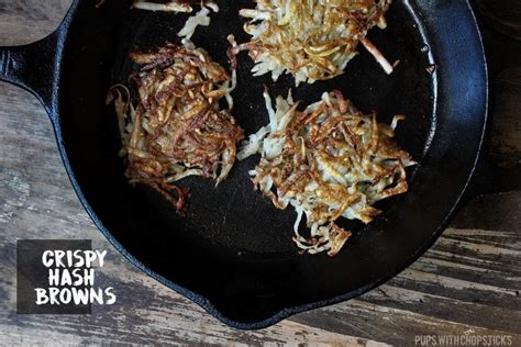 Crispy Hash Browns - Pups with Chopsticks