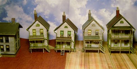 My HO scale houses based on 1935 picture | House styles, House, Model ...