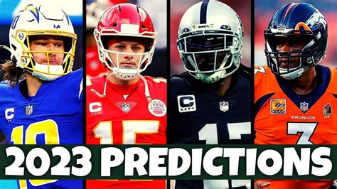 Predicting AFC West Division Standings For The 2023 NFL Season | 2023 ...