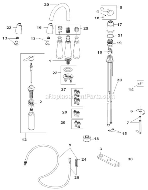 Delta Kitchen Faucet Parts : Delta B4310LF Foundations: Single Handle ...