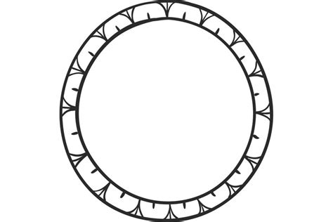 Doodle round frame. Grunge photo frame SVG PNG EPS (3034839)