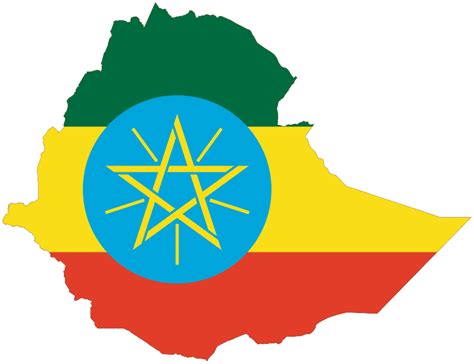 Flag Map of Ethiopia • Mapsof.net