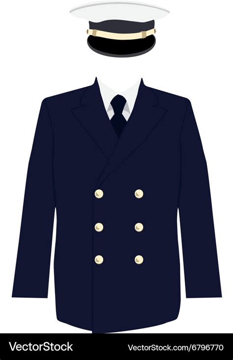 Navy captain uniform Royalty Free Vector Image