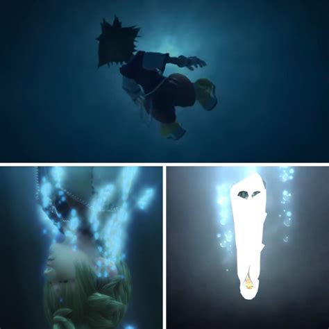 Is there an explanation to why Sora Roxas and Ventus were drowning in the Ocean the first time ...