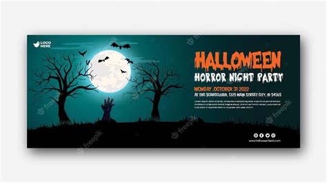 Premium PSD | Halloween party banner PSD template