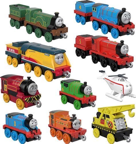 Fisher-Price Thomas & Friends Sodor Steamies, 10-Pack of Die-Cast Metal Push-Along Train Engines ...