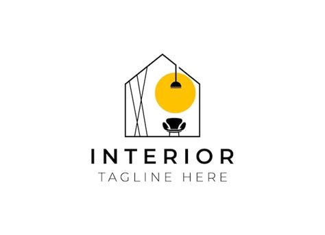 Premium Vector | Minimalist interior logo design