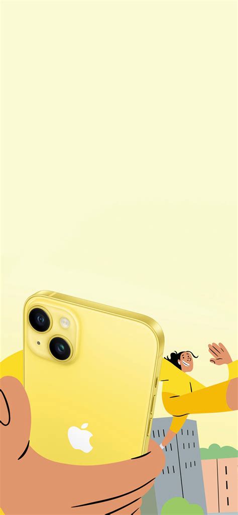 iPhone 14 Yellow by @iSpazio - Wallpapers Central