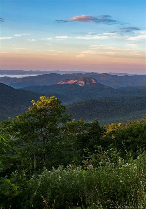 Looking Glass Rock, Blue Ridge Parkway Mountains just before Sunrise Glass Rocks, Blue Ridge ...