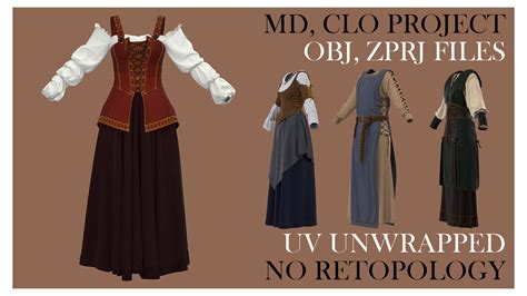 ArtStation - Medieval dresses. Women's outfit. | Resources
