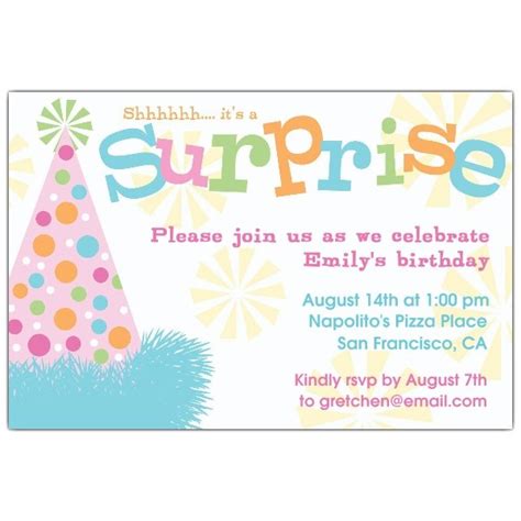 Wording for Surprise Birthday Party Invitations | Drevio Invitations Design