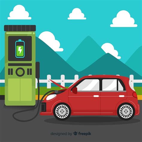Free Vector | Electric car background