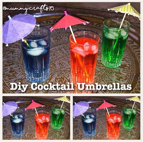 Diy Cocktail Umbrellas ☂️ I will be teaching you how to make small cocktail umbrellas out of ...