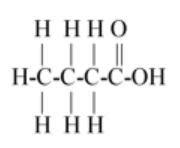 The correct structural formula of propanoic acid is:$\\left( A \\right)C{H_3}C{H_2}C{H_2}OH$ \n ...