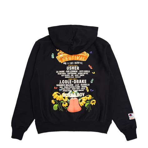 DV x Champion - Lineup Black Hoodie – Dreamville Festival