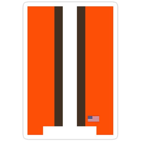 "Cleveland Helmet Stripe" Stickers by topkartracer | Redbubble