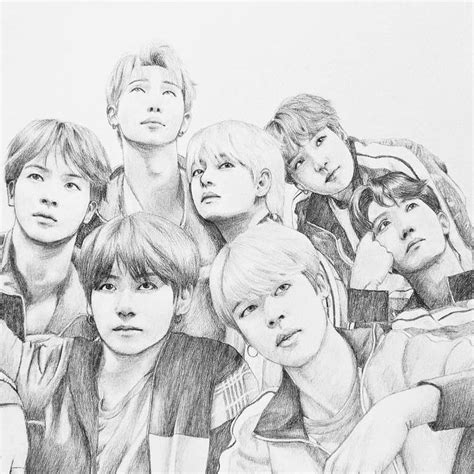 BTS Drawings and Kpop Art