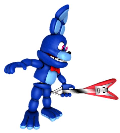 Bonnie Toy (Fnaf World) striking with his guitar by TransparentJiggly64 ...