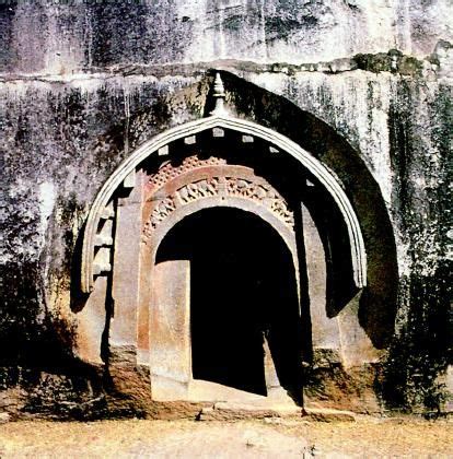 Entrance to the Lomas Rishi Cave, Barabar Hills, mid-3rd century B.C ...