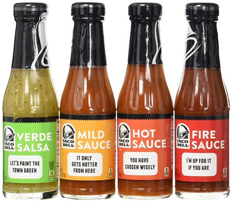 Sauce, 4 pack, 4 Taco Bell Sauce Bottles, 7.5oz each By Taco Bell - Walmart.com