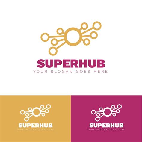 Free Vector | Hub logo design template