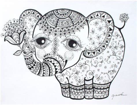 Get This Abstract Elephant Coloring Pages 886432