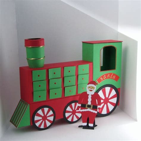 Santa Train Template | Christmas train, Paper crafts, Christmas advent ...