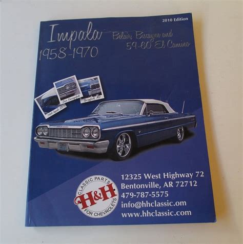 Chevrolet Impala Belair Biscayne El Camino 1958-1970 Parts Catalog