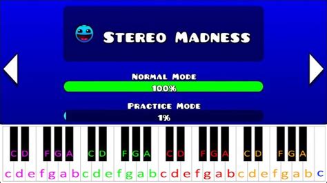 Stereo Madness (Geometry Dash) | Piano Letter Notes